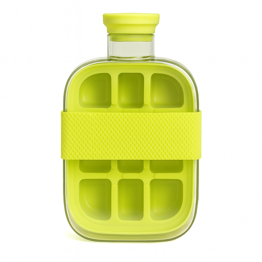 Ice Bottle with Built-In Ice Cube Grid – Portable Cooling Water Bottle (500ml / 800ml) - Habitt