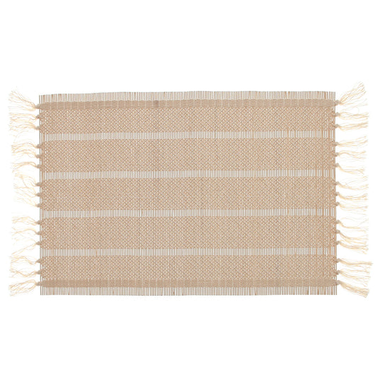 Beige Chevron Bamboo Mat 13X19” - Habitt