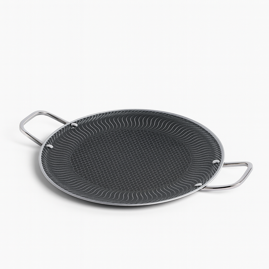 Premium Stainless Steel Non-Stick Tawa | Heavy-Duty Cookware with Dual Handles | 28 cm & 34 cm Sizes | Induction & Gas Compatible Flat Pan - Habitt