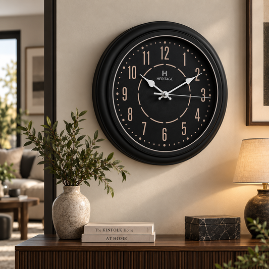 Heritage Vintage Clock – 14.5 Inch Plastic Frame