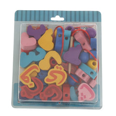 Wooden Arabic Alphabet Lacing Beads Set – Montessori Fine Motor Learning Toy for Toddlers & Preschoolers - Habitt