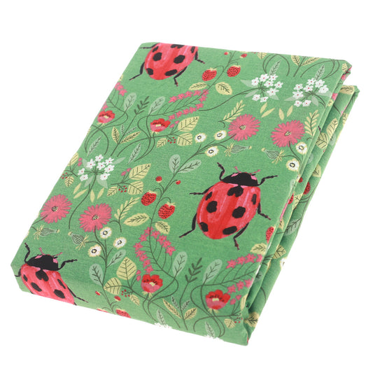 LedyBugs Green Double Bed Sheet 96x102 - Habitt