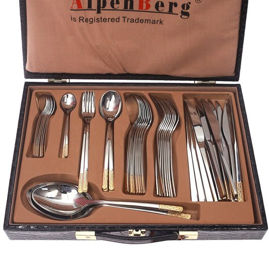 SS151 Cultery Set Block 52Pcs (SG) - Habitt