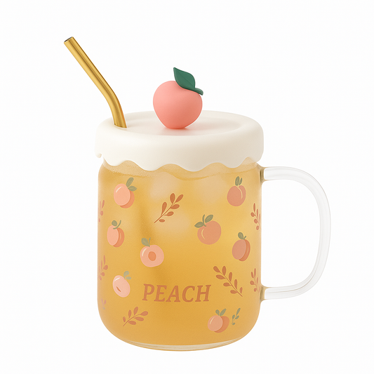 Fruit Mug – Transparent with Fun Fruit Design & Lid - Habitt