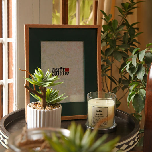 Island Green Wooden Photo Frame – Vertical Display - Habitt