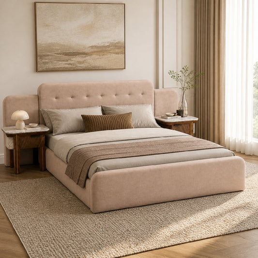 Clara King Size Bed with Side Tables