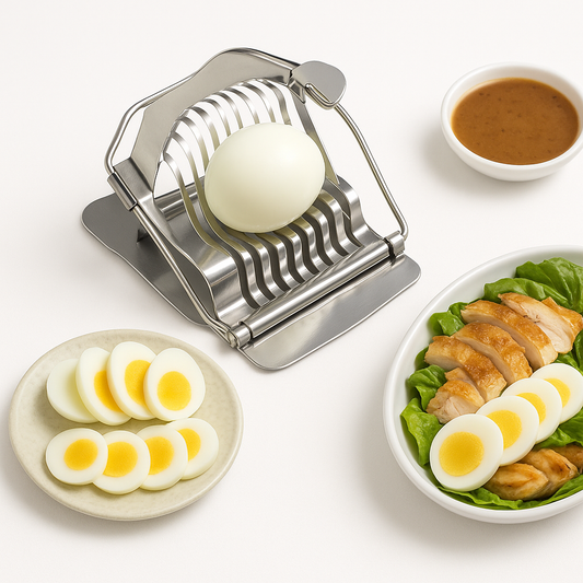 Stainless Steel Egg Slicer – Heavy-Duty Iron Egg Cutter for Perfect Slices - Habitt