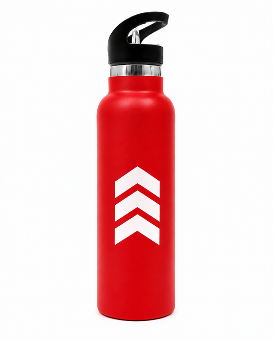 Sport Straw Vacuum Insulated Bottle – Red Stainless Steel Water Bottle - Habitt