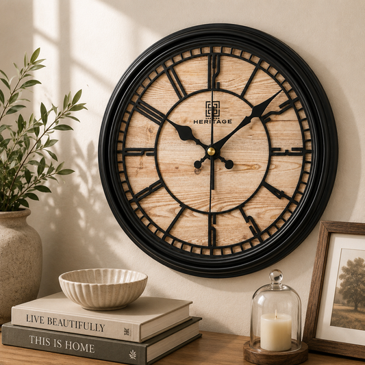 Heritage Vintage Wall Clock 10.75" – Classic Numeral Design