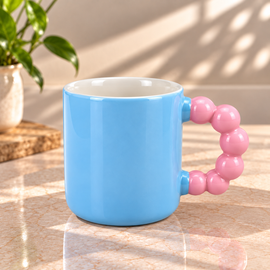 Colourful Bubble Handle Mug