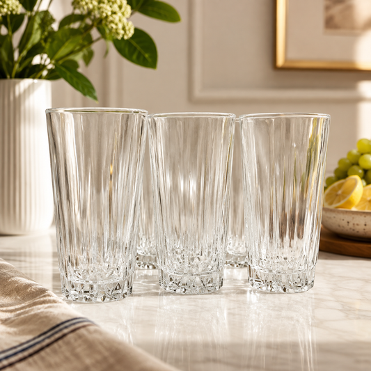 Premium Highball Tumbler Glass 310 ml – Elegant Tall Glass for Water, Juice & Soft Drinks