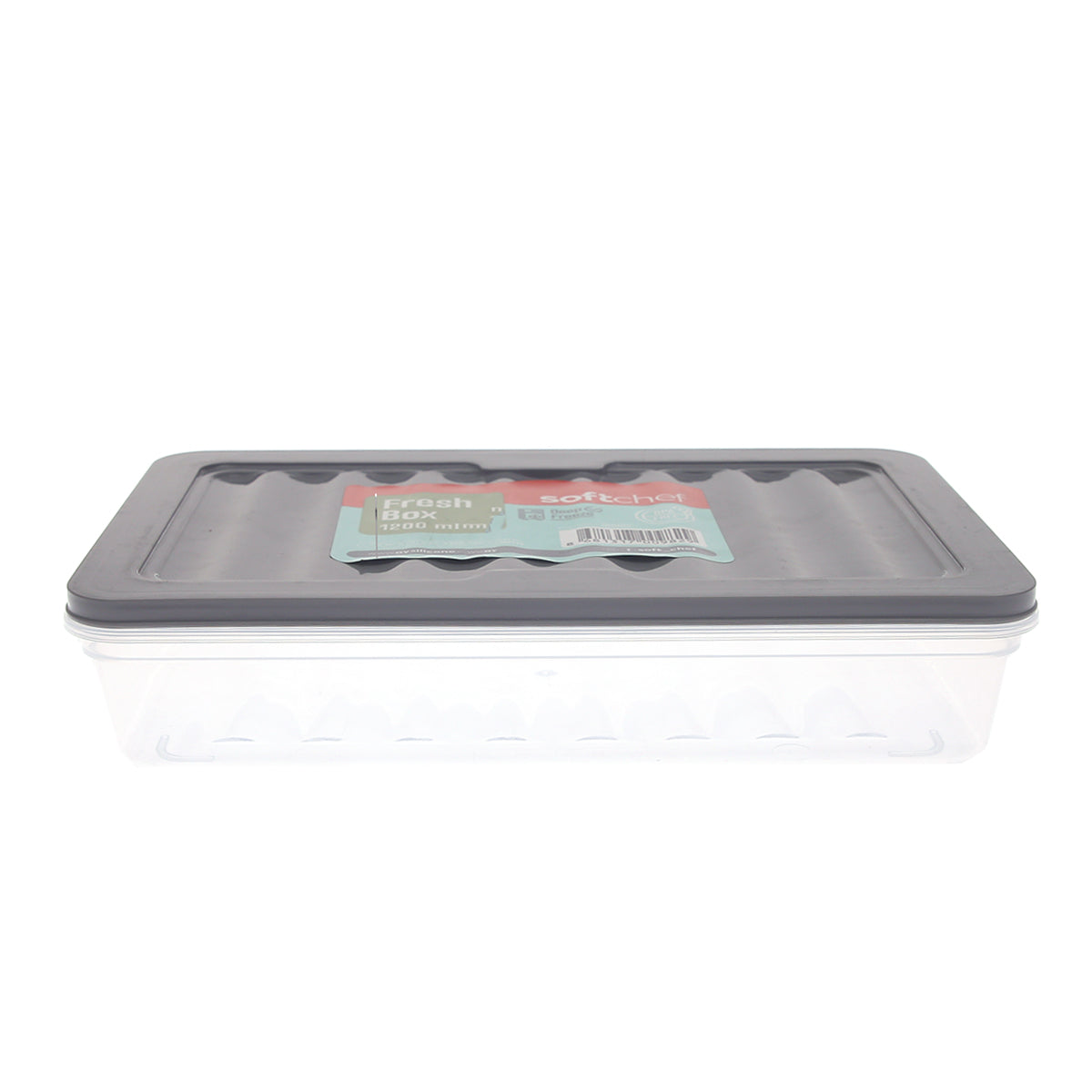 Fresh Box 1200ml – Airtight Food Storage Container with Lid (White/Grey) - Habitt