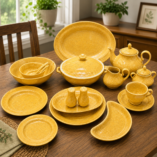 Luxury 72-Piece Zesty Dust Speckled Dinnerware Set