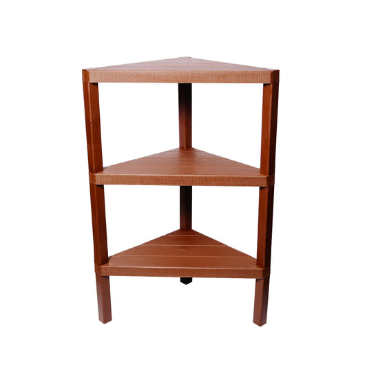 Max Corner Rack – 3-Tier Multipurpose Plastic Shelf for Home & Office Storage - Habitt