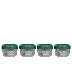 Pack of 4 - Twist Jar Small – 200 ml Plastic Storage Jars with Twist Lids - Habitt