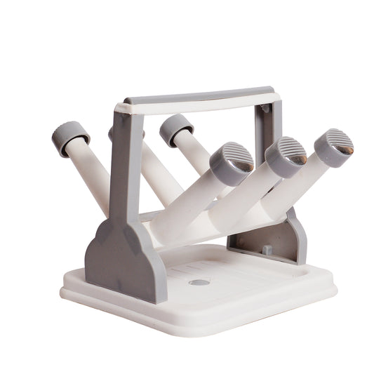 1pc Glass Stand Holder – Grey & Beige Cup Drying Rack for Kitchen - Habitt