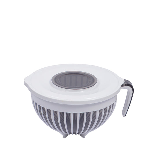 1pc Large Mixing & Strainer Bowl with Handle (Assorted)  – 1800ml Multi-Purpose Kitchen Colander (Coffee Brown, Red, Green, white) - Habitt