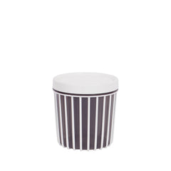 1pc Medium Stripe Jar with Lid – 900ml Plastic Storage Container (Red, Green, White and Grey) - Habitt