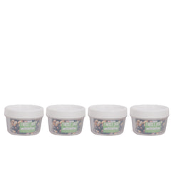 Pack of 4 - Twist Jar Small – 200 ml Plastic Storage Jars with Twist Lids - Habitt