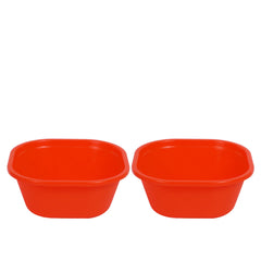 pack of 2 Blend Plastic Bowl Small – 1500 ml (Assorted) | Multipurpose Kitchen Bowl Set of 2 (Available in Red, Yellow, Magenta, Blue, Green & Orange) - Habitt