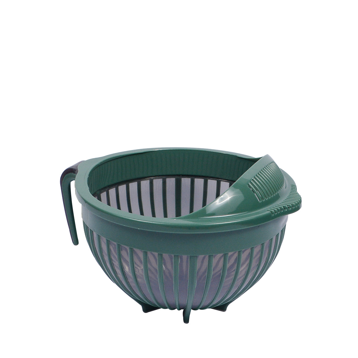 1pc Large Mixing & Strainer Bowl with Handle (Assorted)  – 1800ml Multi-Purpose Kitchen Colander (Coffee Brown, Red, Green, white) - Habitt