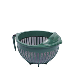 1pc Large Mixing & Strainer Bowl with Handle (Assorted)  – 1800ml Multi-Purpose Kitchen Colander (Coffee Brown, Red, Green, white) - Habitt