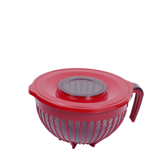1pc Large Mixing & Strainer Bowl with Handle (Assorted)  – 1800ml Multi-Purpose Kitchen Colander (Coffee Brown, Red, Green, white) - Habitt