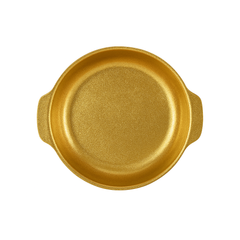 Golden Textured Serving Bowl – Premium Stainless Steel Decorative Bowl for Dining & Kitchen Use (Available in 24 cm, 26 cm & 28 cm) - Habitt