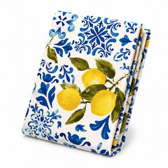 Blue Lemon Double Bed Sheet – 96 x 102 Inches