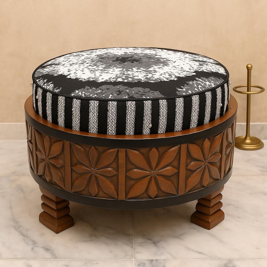 Looped woven Ottoman - Habitt