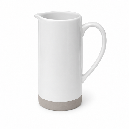 Grey Ceramic Jug – Modern Minimalist Serving Pitcher - Habitt