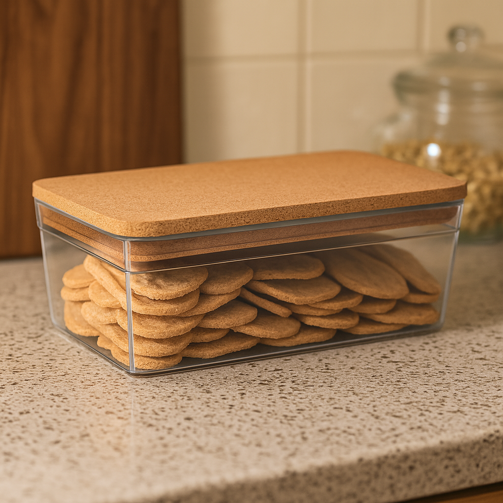 Rustica Storage Box – Premium Clear Organizer with Natural Wooden Lid - Habitt