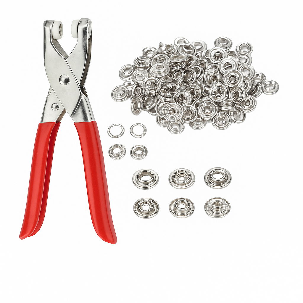 Button Fixer Tool Set – Snap Fastener Pliers with Metal Buttons - Habitt