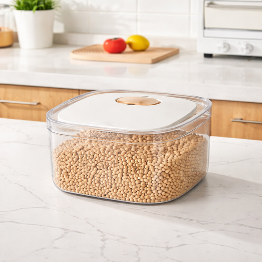 Plastic Rice Bucket – Airtight Grain Storage Container with Lid - Habitt