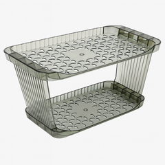Acrylic 2-Layer Bathroom Rack – Clear Storage Shelf for Toiletries & Accessories - Habitt