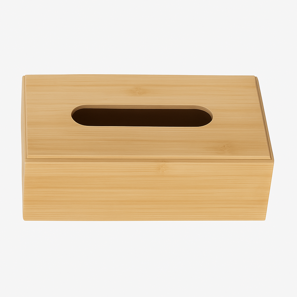 Wooden Tissue Box – Simple Rectangle Tissue Holder for Home, Office & Bathroom - Habitt