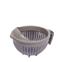 1pc Large Mixing & Strainer Bowl with Handle (Assorted)  – 1800ml Multi-Purpose Kitchen Colander (Coffee Brown, Red, Green, white) - Habitt