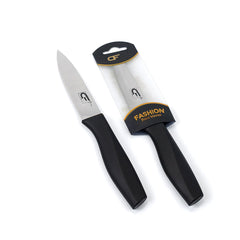 1Pc Stainless Steel Kitchen Knife – Single Piece Paring Knife with Black Handle - Habitt