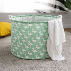 Printed Laundry Bag – Foldable Fabric Clothes Storage Basket - Habitt