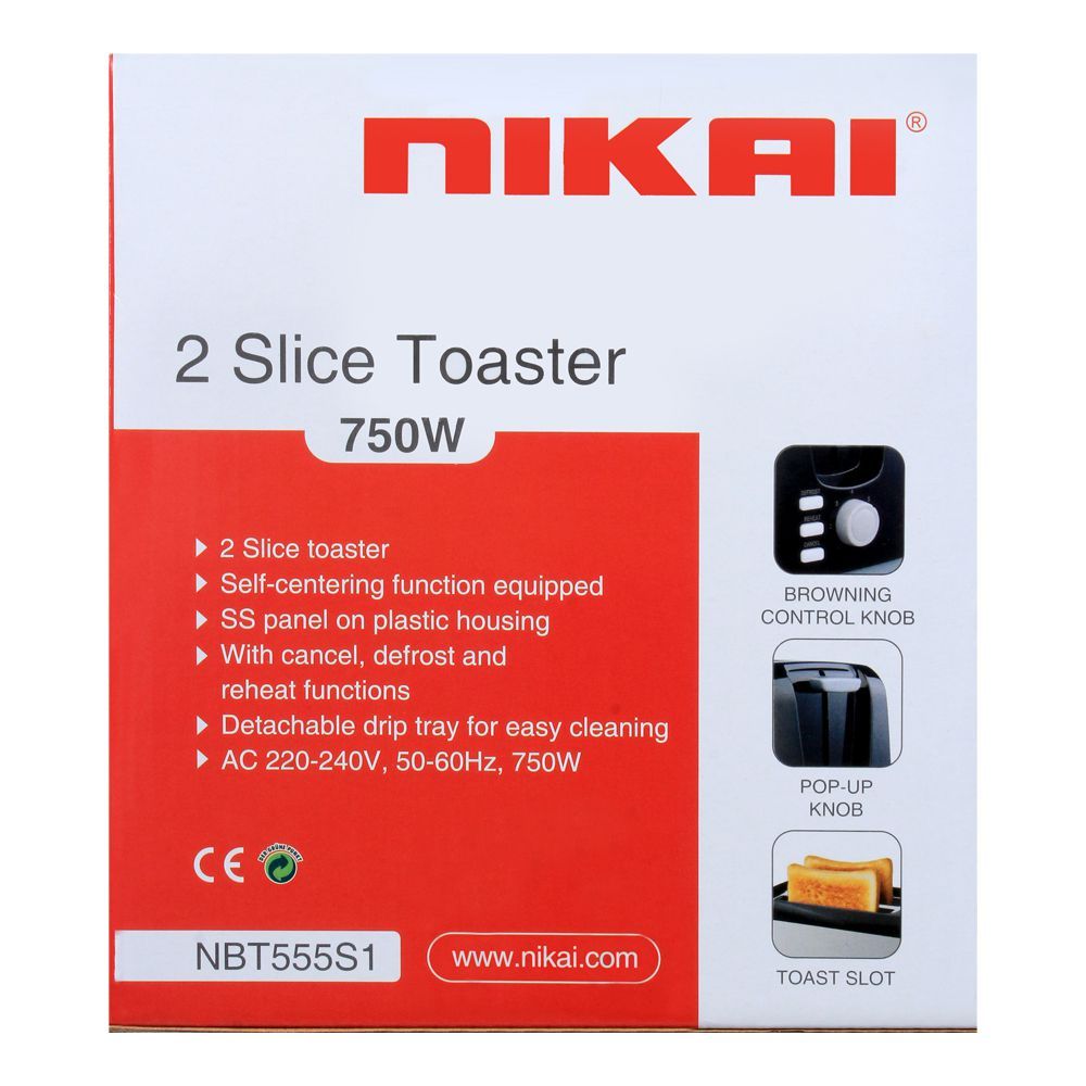 2 Slice Toaster NBT555 - NIKAI - Habitt