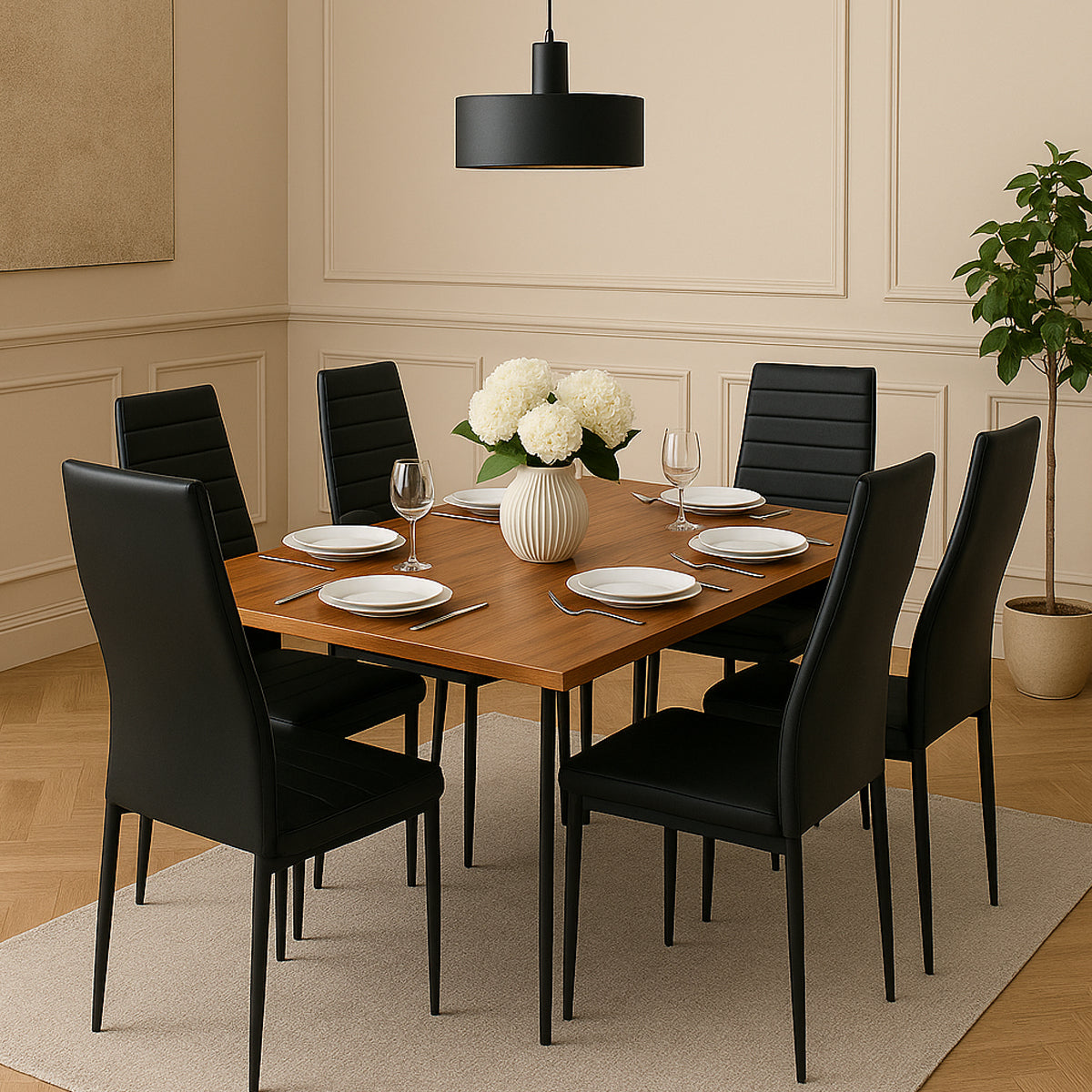 Gravel 6 Person Dining Table 4068 - Habitt