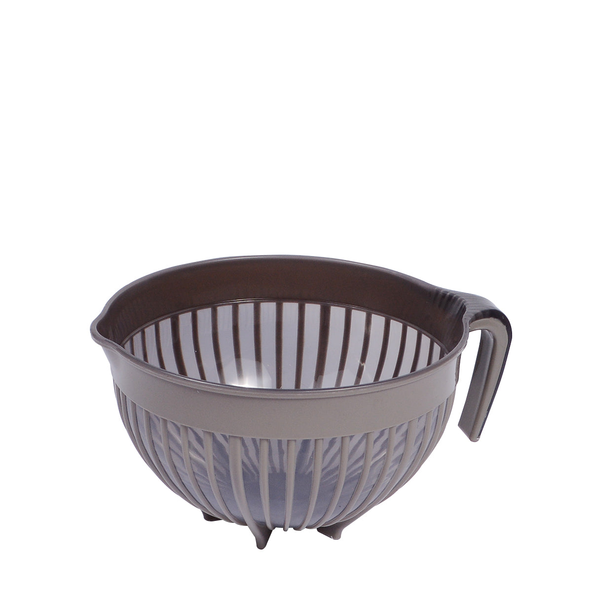 1pc Large Mixing & Strainer Bowl with Handle (Assorted)  – 1800ml Multi-Purpose Kitchen Colander (Coffee Brown, Red, Green, white) - Habitt