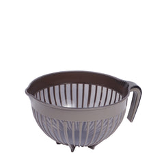 1pc Large Mixing & Strainer Bowl with Handle (Assorted)  – 1800ml Multi-Purpose Kitchen Colander (Coffee Brown, Red, Green, white) - Habitt
