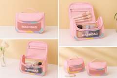 1Pc Wash Bag (Assorted) – Rainbow Design Travel Toiletry Organizer - Habitt
