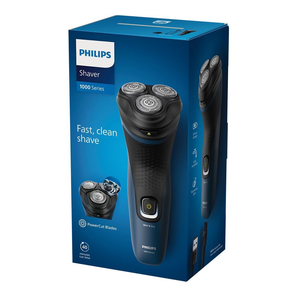 Philips S1151/00 1000 Series Wet & Dry Electric Shaver | Cordless Rotary Shaver for Comfortable Daily Shaving - Habitt
