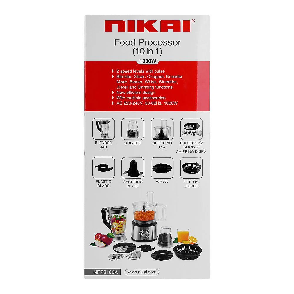 Nikai Food Processor 10In1 NFP3100A - Habitt