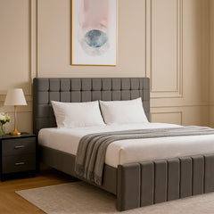 Nimoy King Size Bed with 2 Side Tables - Habitt