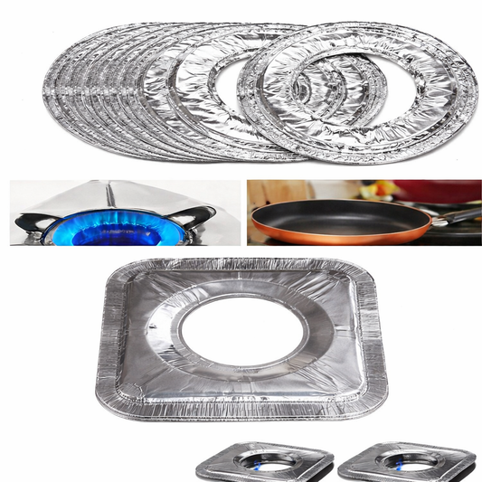 Square Stove Oil Proof Pad – Disposable Aluminum Gas Stove Burner Protector - Habitt