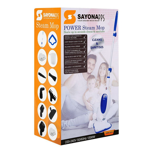 Sayona Power Steam Mop 1300W with Accessories – Model SSM-2418