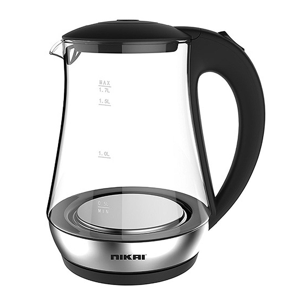 Nikai Electric Glass Kettle 1.7L – Model NK-323G | High Power Fast Boil Kettle - Habitt
